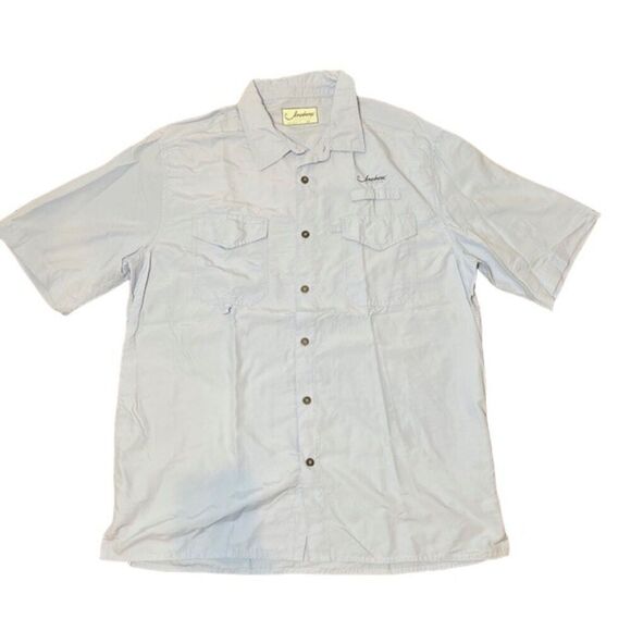 Jawbone Men's Vented Outdoor Button Up Shirt Blue Large - Picture 1 of 10